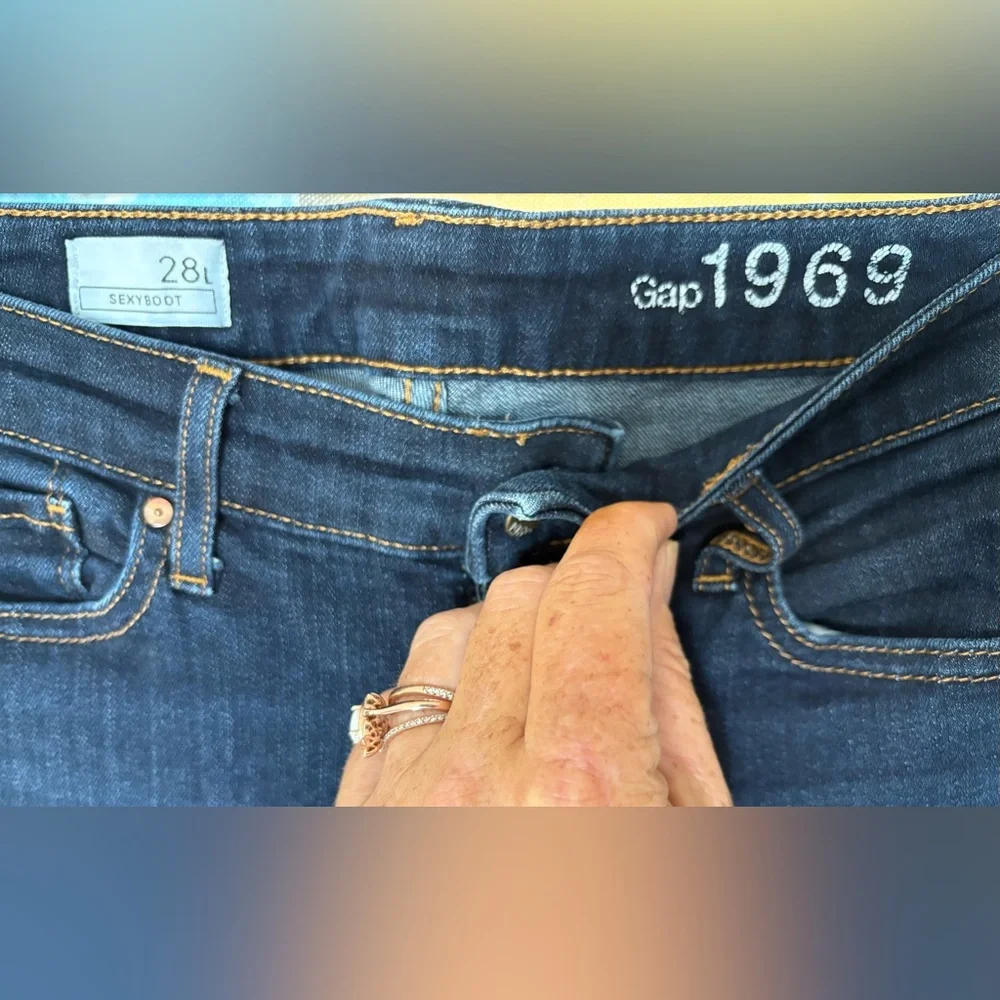 Vintage GAP 1969 Sexy Boot Dark Blue Women's Jeans Size 29L